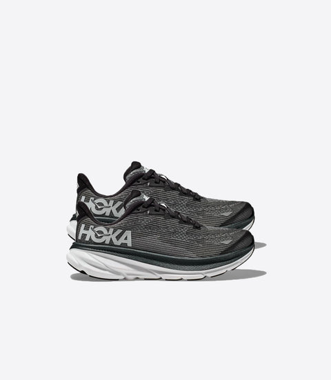 HOKA Kid's Clifton 9 - Black/White