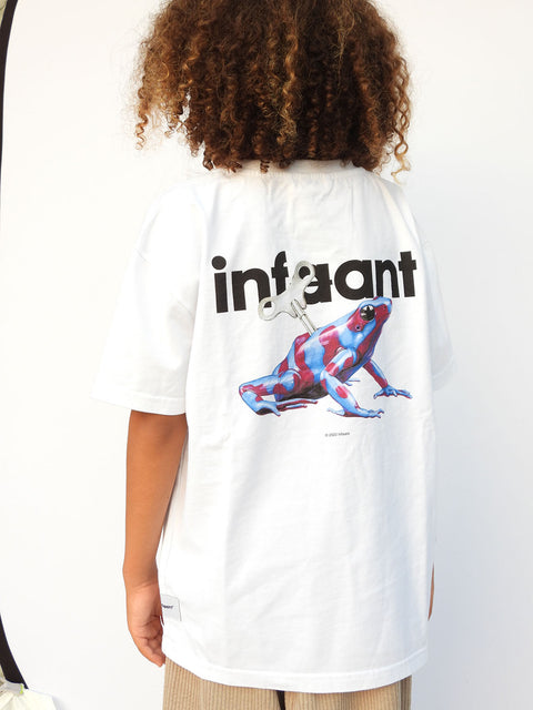 infaant - Human Behaviour Tee - Frog Logo Blue