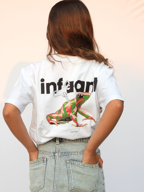 infaant - Human Behaviour Tee - Frog Logo Green