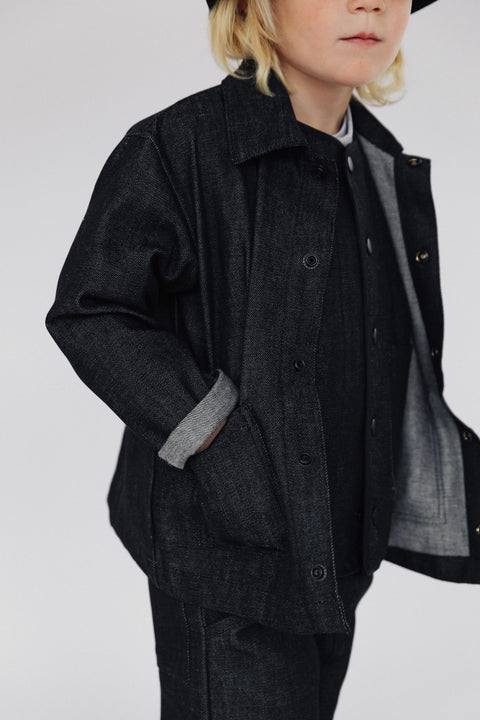 P Denim Jacket (BCI Cotton) - Charcoal