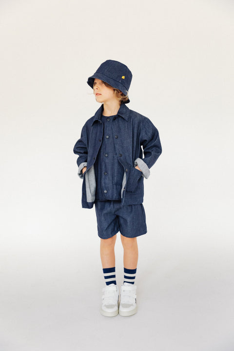 P Denim Shorts (BCI Cotton) - Indigo