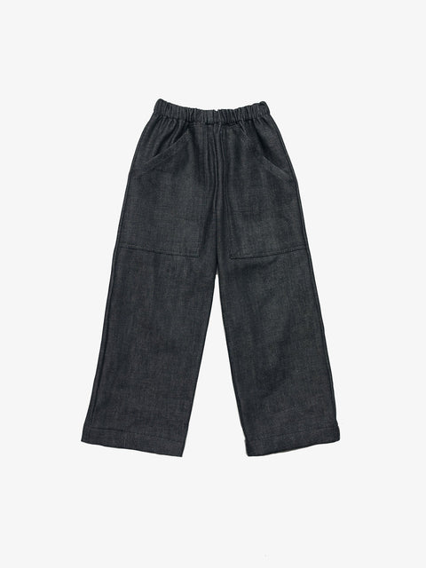 P Denim Wide Jeans (BCI Cotton) - Charcoal