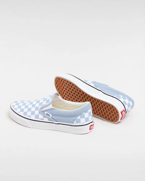 VANS Junior Classic Slip-On - Blue / White Checkerboard
