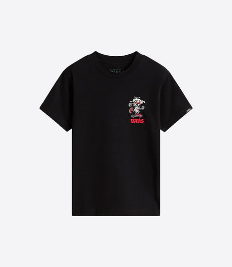 VANS Kids/Junior Pizza Skull Tee w/Back Print - Black