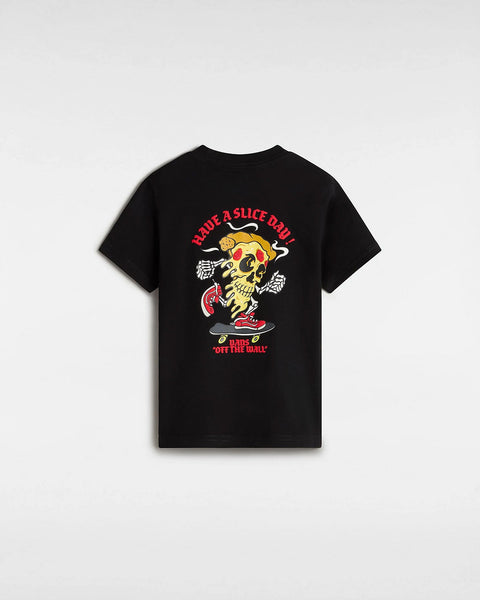 VANS Kids/Junior Pizza Skull Tee w/Back Print - Black