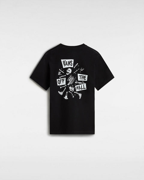 VANS Teen Skeleton Tee w/Back Print - Black