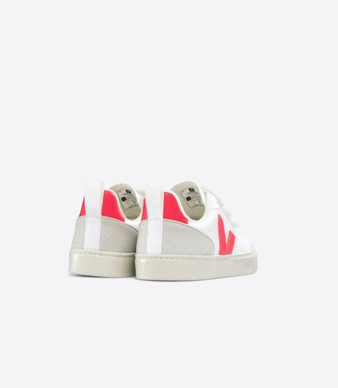 VEJA Junior V-10 CWL Velcro - White Rose Fluro