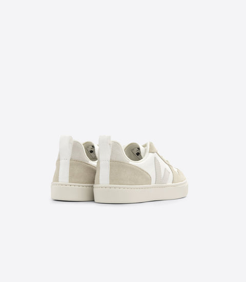 VEJA Teen V-10 Chromefree Leather - Extra White Natural Almond
