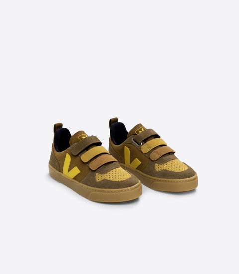 VEJA Kids V-10 Suede Velcro - Multico Camel