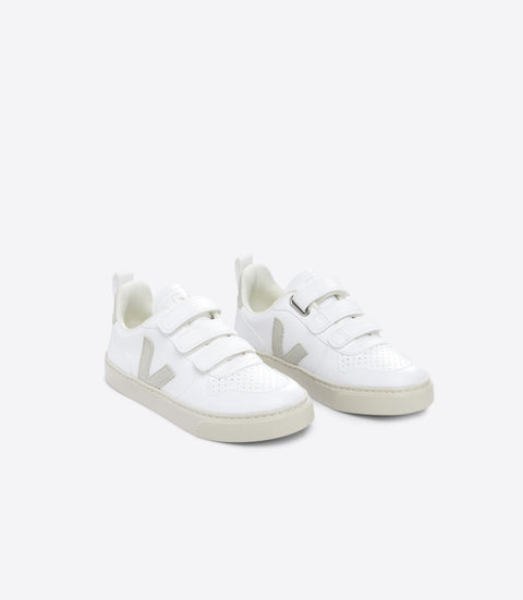 VEJA Kids V-10 CWL Velcro - White Natural