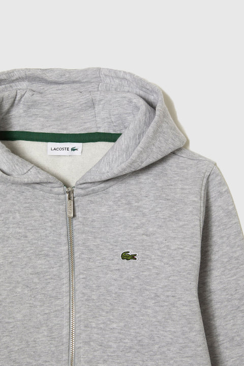 Lacoste Kangaroo Pocket Organic Hoodie - Grey