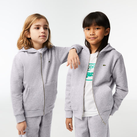 Lacoste Kangaroo Pocket Organic Hoodie - Grey
