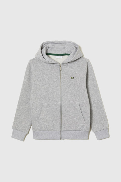 Lacoste Kangaroo Pocket Organic Hoodie - Grey