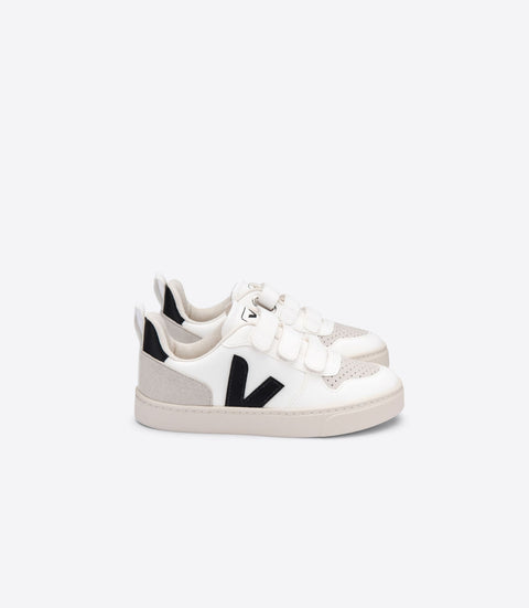 VEJA Junior V-10 CWL Velcro - White Black