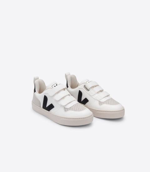 VEJA Junior V-10 CWL Velcro - White Black