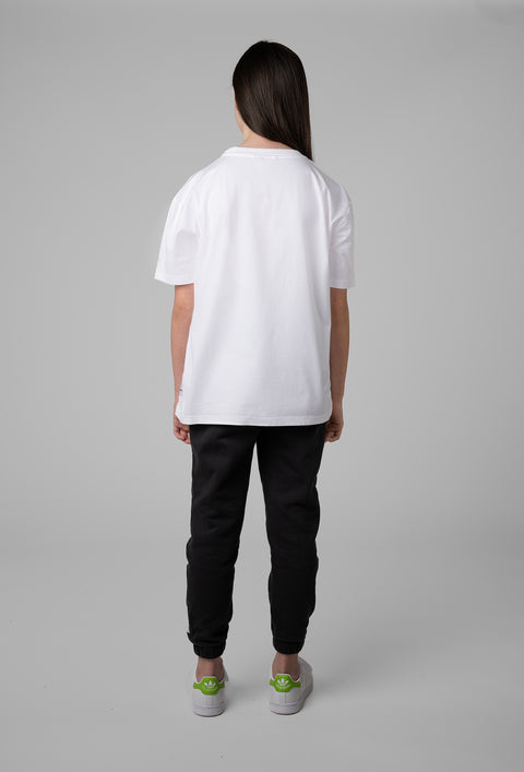 infaant Chest Logo Tee - White/Washed Black