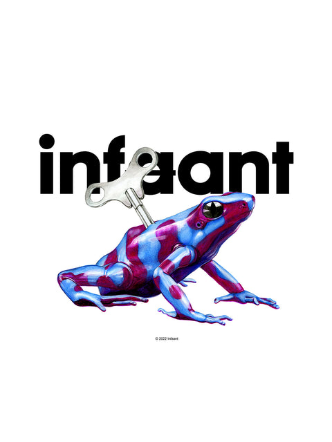 infaant - Human Behaviour Tee - Frog Logo Blue