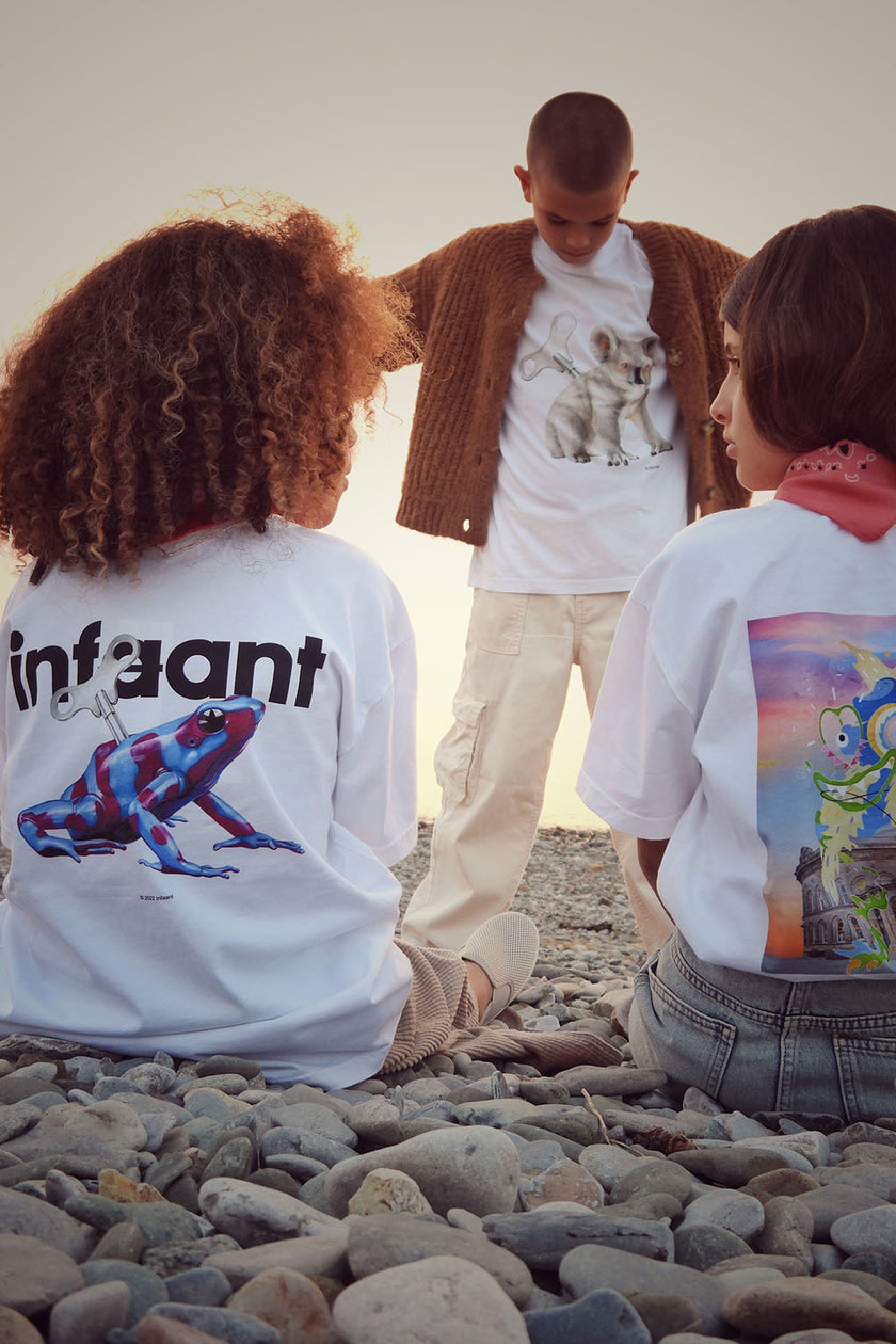infaant - Human Behaviour Tee - Frog Logo Blue – Infaant