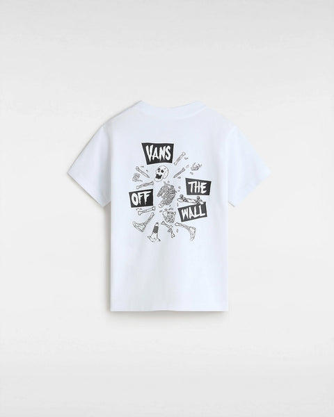 VANS Teen Skeleton Tee w/Back Print - White